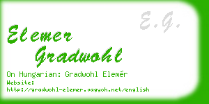 elemer gradwohl business card